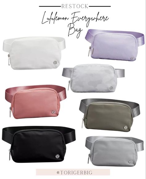 Obsessed with these bags! Went one in every color #lululemon #everywherebag Follow my shop @torigerbig on the @shop.LTK app to shop this post and get my exclusive app-only content! #liketkit @shop.ltk https://liketk.it/3EzVA Lululemon Belt Bag Collection, Lulu Phanny Pack, Lululemon Bum Bag, Lululemon Belt Bag Colors, Lululemon Belt Bags, Lulu Lemon Fanny Pack, Lulu Lemon Belt Bag, Lulu Lemon Bag, Fany Pack