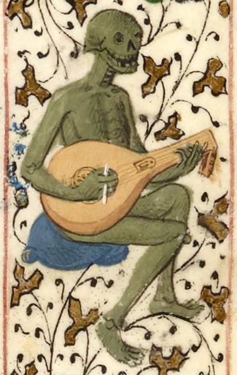 the lute player Pierre Michault, La Dance aux aveigles, France 1466 (BnF, Français 1654, fol. 171r) Medieval Drawings, Medieval Artwork, Medieval Paintings, Medieval Manuscript, Art Antique, Naha, Medieval Art, Illuminated Manuscript, Samhain