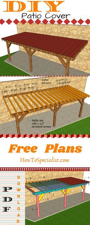 Easy Patio Roof Ideas, Easy Porch Cover Ideas, Extending Patio Roof, Building An Awning Over Patio, Patio Cover Plans Diy, Porch Pergola Covered, Building Covered Patio, Easy Diy Patio Cover On A Budget, Diy Deck Cover Cheap