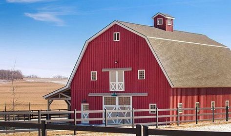 Sand Creek Post And Beam, Gambrel Barn, Big Red Barn, Timber Frame Construction, Wood Barn, Party Barn, Barns Sheds, Dream Barn, Barn Design