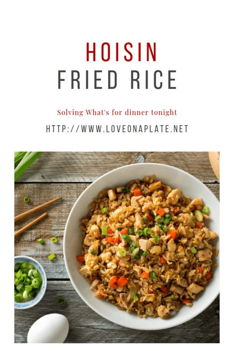 Recipes With Hoisin Sauce, Rice Sauce, Vegetable Fried Rice Recipe, Hoisin Chicken, Plate Recipes, Fried Rice Recipe Easy, Chicken Fried Rice Recipe, Pork Fried Rice, Chinese Vegetables