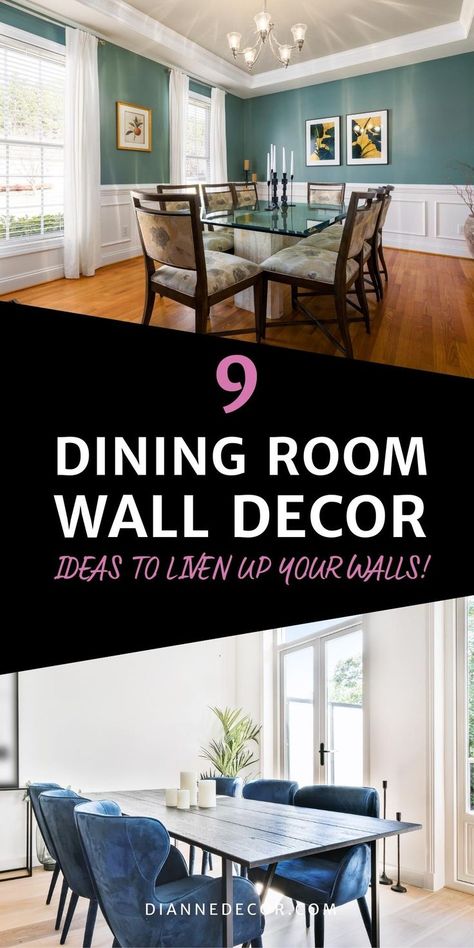 9 Dining Room Wall Decor Ideas to Liven Up Your Walls Interesting Mirrors, Dinning Room Colors, New Interior Design Trends, Best Dining Room Colors, Dining Room Wall Decor Ideas, Dining Room Artwork, Dining Room Wall Color, Dining Room Colour Schemes, Dining Wall Decor