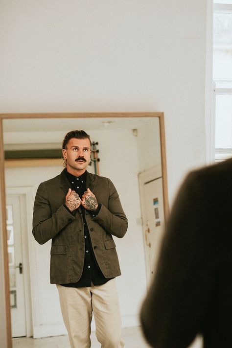 Fashionable man looking at himself in the mirror | premium image by rawpixel.com / Felix Man Mirror, Full Mirror, Mirror Man, Man Clothing, Man Model, Hipster Mens Fashion, Fashion Man, Men Model, Hipster Fashion