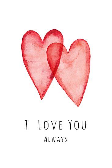 Valentijnsdag Quotes, Hearts Poster, Watercolor Hearts, Fina Ord, Dorm Bedroom, Watercolor Heart, 수채화 그림, Two Hearts, Red Hearts