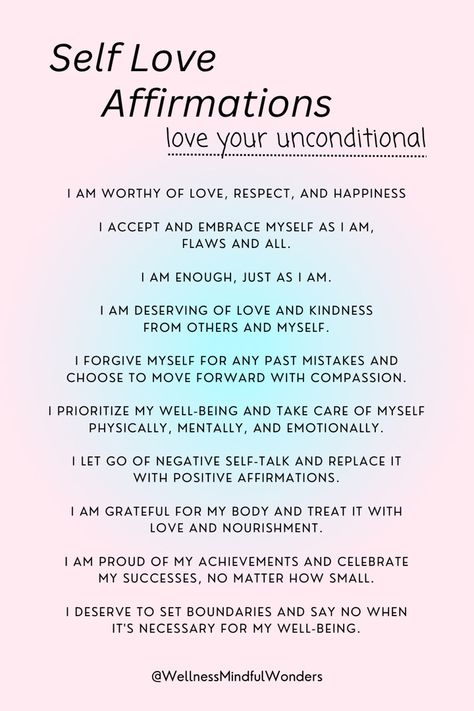 Self love affirmations for self worth and love yourself unconditionally. Self Love And Worth Affirmations, Believing In Yourself Affirmations, Affirmation Self Worth, Words Of Affirmation For Self Love, I Deserve Quotes Positive Affirmations, I Am Deserving Affirmations, Self Love Talk, Self Concept Affirmations For Confidence, Believe In Yourself Affirmations