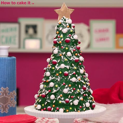 Winter Cakes, How To Cake, Christmas Tree Cakes, Easy Holiday Desserts, Cakes Chocolate, Christmas Cake Designs, Birthday Cake Topper Printable, Xmas Cake, Christmas Cake Recipes