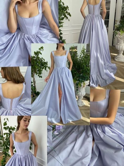 Sewn Prom Dresses, Teuta Matoshi Purple, Elegant Purple Dress Classy, Sewing Formal Dress, Satin Dresses Aesthetic, Sew Prom Dress, Prom Dresses Modest Elegant, Formal Gala Dresses Classy, Modest Dresses Prom