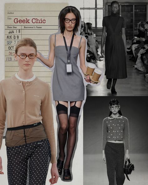 Geek Chic Fashion Has Gone Viral—Here’s What It Is | Who What Wear Geek Chic Outfits, Geek Chic Fashion, Geeky Fashion, Corporate Chic, Sheer Socks, Geek Fashion, Zooey Deschanel, Mood Board Fashion, Geek Chic