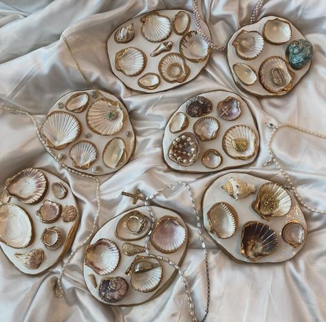 Shell Trays are restocked! Link in bio✨🐚 #shellart #clay #clayart #shelljewelry #shellart #seashelljewelry #seashellart #mermaidart #mermaid Seashell Tray, Seashell Jewelry, Seashell Art, Mermaid Art, Shell Jewelry, Shell Art, Shell Crafts, Clay Projects, Clay Art