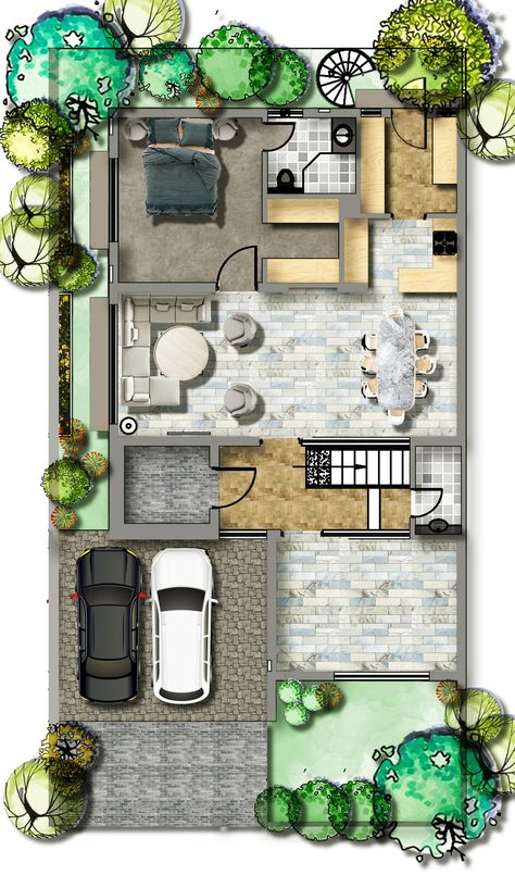 Rendering of floor plan using Adobe Photoshop,  Please click on the link if you need work like this Floor Rendering Plan, Photoshop Rendered Plans Interior, Architecture Floor Plan Render Photoshop, Rendered Plans Architecture, Rendered Floor Plan Photoshop, Floor Plan Rendered Markers, Interior Design Drawings Floor Plans, Architectural Plan Rendering, Photoshop Plan Render