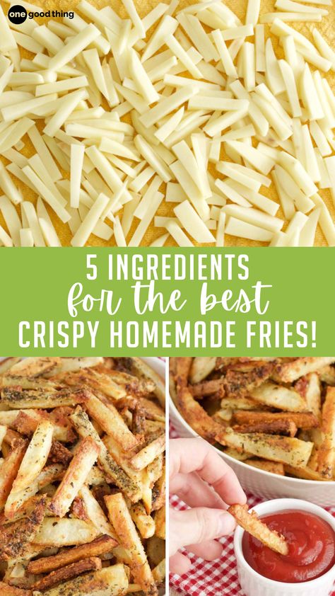 Homemade Crinkle Fries, French Fries Recipe Oven, Homemade Fries In Deep Fryer, Home Made French Fries, Home Made Fries, Homemade Home Fries, French Fries Homemade, Italian Fries, French Fries At Home