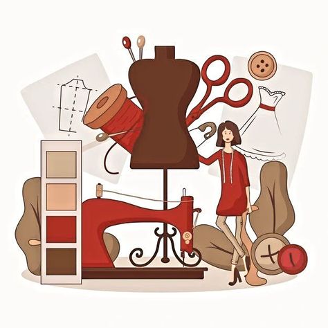 https://youtube.com/shorts/_FADO9J_-HU?feature=share Fashion Designer Illustration, Drawn Clothes, Sewing Clipart, Sewing Activities, Designer Illustration, Fashion Vector, Sewing Room Decor, Photographie Portrait Inspiration, Girly Wall Art