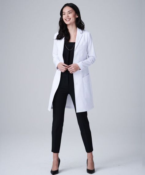 4d6e4749289c4ec58c0063a90deb3964desc44109949ri Doctor Work Outfit, White Coat Ceremony Outfit, Lab Coat Fashion, White Coat Outfit, Women's Lab Coats, Women's Lab Coat, Áo Blu, Doctor Coat, White Lab Coat