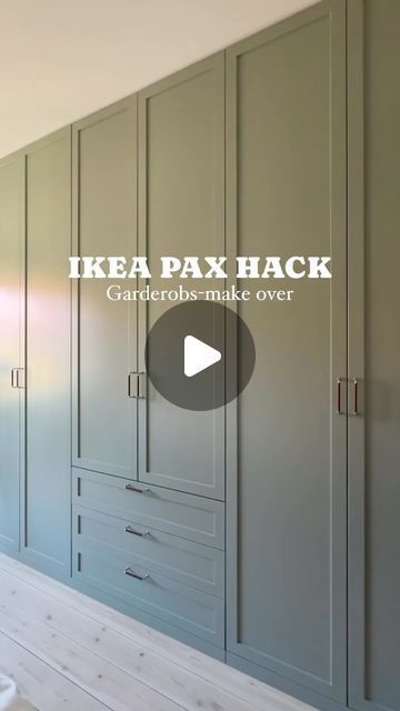 Dressing Pax Ikea, Ikea Built In Wardrobes, Diy Built In Wardrobes, Ikea Pax Doors, Dressing Pax, Ikea Wardrobe Hack, Pax Hack, Dressing Ikea, Ikea Pax Hack