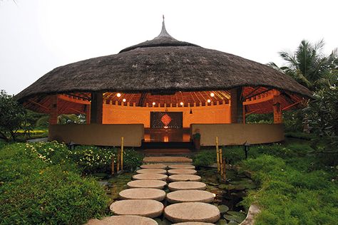 Meditation Hall Design, Yoga Platform, Holistic Center, Ashtanga Vinyasa Yoga, Health Retreat, Amazing India, Retreat Center, Meditation Center, Yoga Center