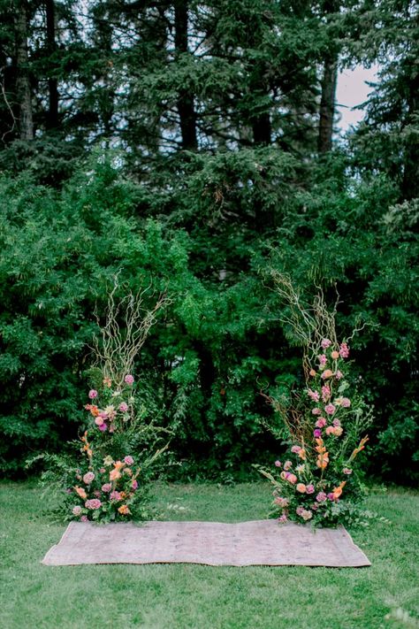 Half Arch, Winnipeg Wedding, Wedding Ceremony Arch, Flowers And Greenery, Arch Flowers, Wedding Altars, Lakeside Wedding, Clear Lake, Ceremony Arch