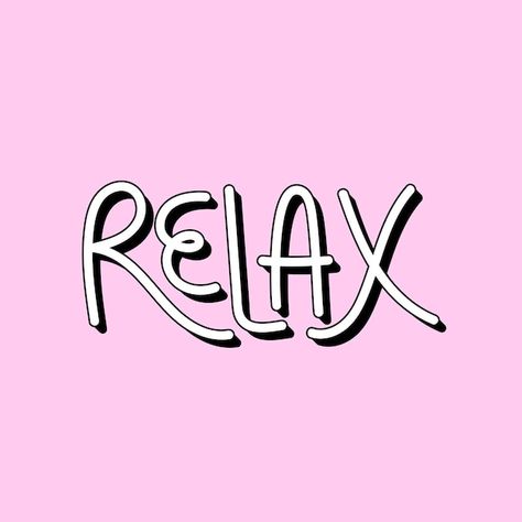 Relax typography illustrated on a pink b... | Free Vector #Freepik #freevector #hand-drawn #typography #font #message Relax Word, Paper Texture Background Design, Typography Background, Positive Typography, Heart Pattern Background, Word Typography, Trending Images, Typography Designs, Png Elements