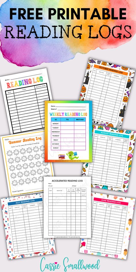 Blank reading log templates to track reading homework for elementary students Reading Book Log Free Printable, Reading Log 1st Grade, Student Reading Log, Home Reading Logs Free Printable, Reading Log Kindergarten, Kindergarten Reading Log Printable Free, Homeschool Reading Log Free Printable, Kids Reading Log Free Printable, Summer Reading Log Printable Free