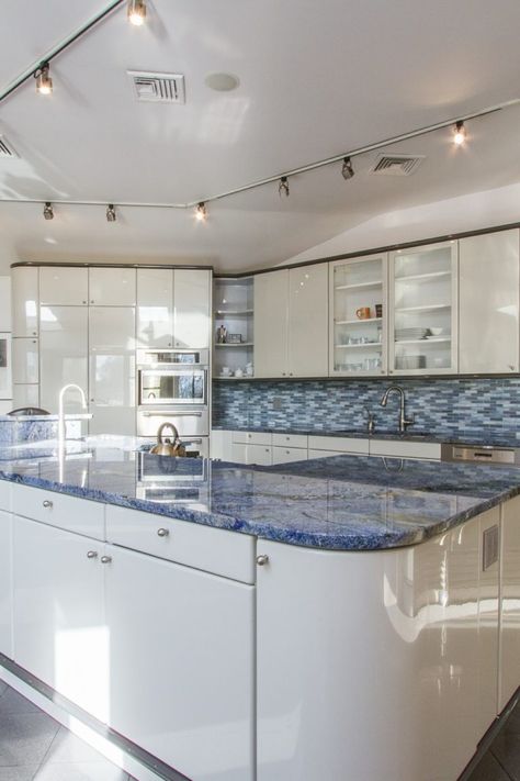 River Blue Granite Countertops, Colored Granite Countertops, Gray Granite Countertops Kitchen, Blue Granite Kitchen, Blue Bahia Granite, Blue Kitchen Countertops, Gray Granite Countertops, Blue Quartz Countertops, Blue Granite Countertops