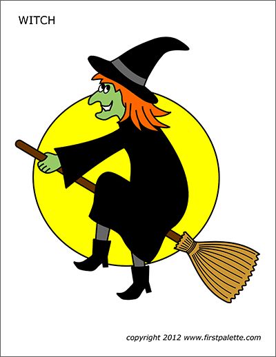 Witch Template, Martha Stewart Halloween, Witch Print, Witch Drawing, Witch Coloring Pages, Free Printable Templates, Halloween Arts And Crafts, Halloween Templates, Pumpkin Carvings Stencils