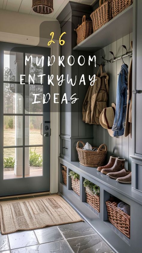 Decorating On A Budget? Click For Affordable Mudroom Entryway Ideas That Look Luxurious And Keep Clutter At Bay. 💸🏠 #BudgetDecor #AffordableStyle #CheapChic #HomeDesign #CostEffective Small Mudroom Ideas Entryway Entrance, Cabin Entryway Ideas, Mudroom Entryway Ideas, Small Mudroom Ideas Entryway, Entryway Designs, Mudroom Laundry Room Ideas, Small Mudroom Ideas, Mudroom Remodel, Mudroom Makeover