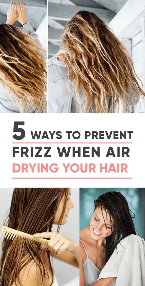 Air Dry Frizzy Hair, Air Dry Wavy Hair, Frizzy Hair Remedies, Hair Frizz Control, Control Frizzy Hair, Frizzy Wavy Hair, Frizzy Hair Tips, Frizz Hair, Dry Frizzy Hair