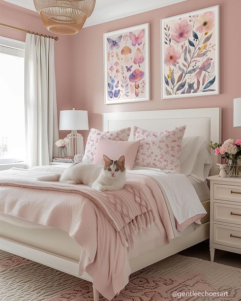 Girls Rooms Ideas, Bedroom Girl Ideas, Princess Pink Bedroom, Little Bedroom Ideas, Girl Pink Bedroom, Modern Pastel Bedroom, Pastel Pink Bedroom, Girls Pink Bedroom, Girls Bedroom Pink