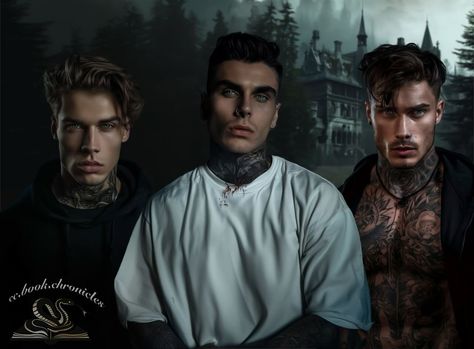 Adam, Haidyn, and Kashton from Carnage (L.O.R.D.S series)🖤♠️ Anyone else excited for Madness!? Comment below which Spade Brother you think it’ll be, I think its gonna be Kashton!! ♠️ PS- they were damn hard to make cause there was no clear description of them! The only thing i knew for sure was that Kash and Haidyn are covered in tattoos and Haidyn has a nose piercing😂 . . . . . Just a reminder that these are my interpretations of the characters while I was reading the books. Character desc... Covered In Tattoos, Character Descriptions, Fantasy Romance Books, Dark Books, Character Inspiration Male, Dark Romance Books, Book Community, Thriller Books, I Love Reading