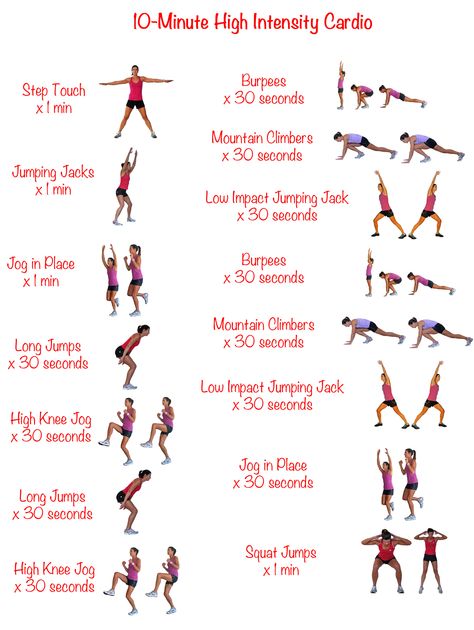 10 Minute High Intensity Cardio Quick Cardio Workout, Core Exercises For Women, High Intensity Cardio, Cardio At Home, Full Body Workout Routine, Cardio Workout At Home, Workouts For Teens, Endurance Workout, Cardio Workouts