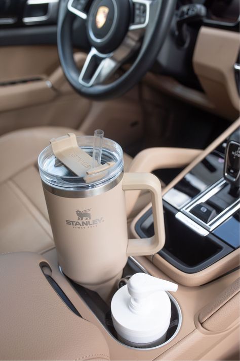 The driftwood Stanley tumbler is back in stock! But hurry because it sells out quickly Stanley cup, amazon finds, amazon favorites, amazon must haves, car must haves, car essentials | Teresa Caruso Stanley Water Bottle, Coffee Smoothie, Vacuum Insulated Water Bottle, Car Essentials, Leyte, Stanley Quencher, Reusable Cup, Cute Cups, Tea Or Coffee