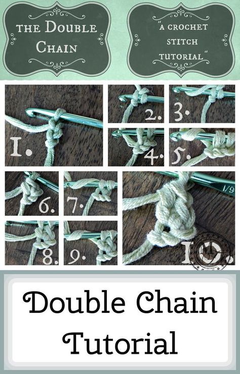 Crochet Double Chain, Double Chain Stitch, Chain Tutorial, Crochet Chain Stitch, Apply Foundation, Foundation Single Crochet, Craft Crochet, Crochet Chain, Stunning Hairstyles