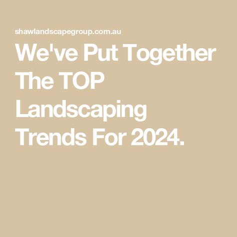 We've Put Together The TOP Landscaping Trends For 2024. 2024 Landscape Trends, No Mow Grass, Floating Stairs, Landscape Maintenance, Landscape Construction, Garden Help, Trends For 2024, Low Maintenance Garden, Rain Garden