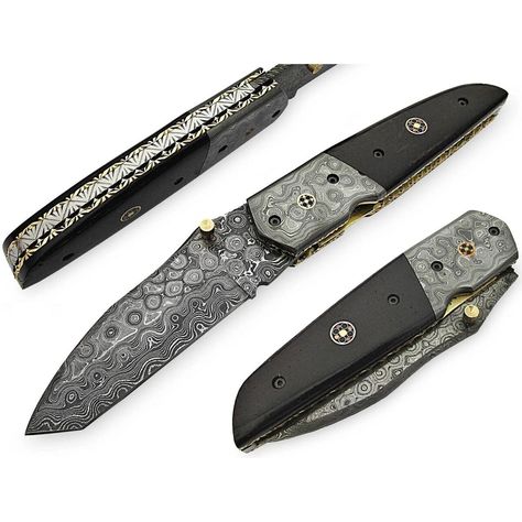 Check out our store ASDAMASCUSKNIVES for custom handmade Damascus steel bushcraft knives! Perfect for camping, outdoor hunting, and survival. Our knives feature a 3.5 inch drop point blade with a plain edge and gray silver color. The handle is made with black horn and Damascus bolster, making it both stylish and durable. Our knives are handmade and foldable, making them easy to carry for everyday use or get huk. Shop now and add to your collection! #ASDamascusKnives #CustomKniv #eBay #eBayStore Bushcraft Camping, Damascus Blade, Survival Camping, Bushcraft Knives, Knife Collection, Hunting Trip, Outdoor Hunting, Custom Knife, Bowie Knife