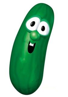 Larry the Cucumber | VeggieTales - the Ultimate Veggiepedia Wiki | Fandom Larry Veggie Tales, Veggie Tales Characters, Veggie Tales Birthday Party, Larry The Cucumber, Veggie Tales Birthday, Chicago Hot Dog, The Little Drummer Boy, Read Letters, Green Characters