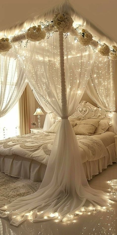 Cozy Bedroom Design, Dream Bedroom Inspiration, Romantic Bedroom Decor, Bedroom Decor For Couples, Romantic Bedroom, Couple Bedroom, Dreamy Room, Dream Room Inspiration, Room Makeover Bedroom