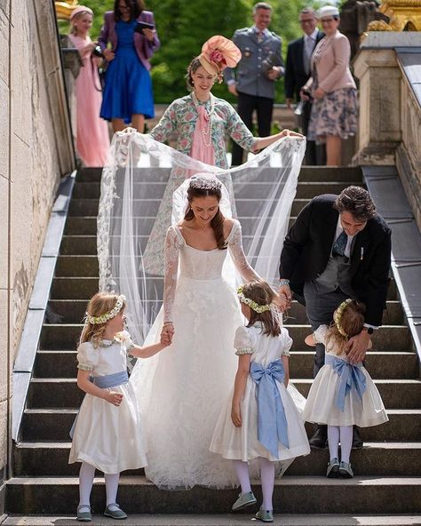 Nymphenburg Palace, Palace Wedding, Princess Caroline Of Monaco, Royal Brides, First Wedding Anniversary, Royal Weddings, Wedding Arrangements, Royal Wedding, Bavaria