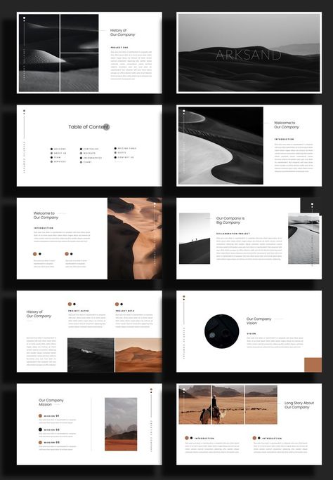 Buy the template 1.(Powerpoint) https://graphicriver.net/item/arksand-business-powerpoint-template/42848200 2. (keynote) https://graphicriver.net/item/arksand-business-keynote-template/42848243 Photoshop Book, Ebook Layout, Design Print Layout, Mises En Page Design Graphique, Ppt Template Design, Graphic Design Portfolio Layout, Presentation Slides Design, Business Fonts, 포트폴리오 레이아웃