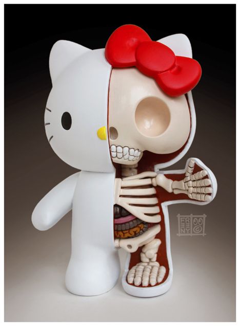 Jason Freeny does hand sculpted toy skeletons because he wants children to have nightmares. bwahaha Jason Freeny, Anatomy Sculpture, Hello Kitty Toys, Toy Sculpture, Cartoon Strip, Popular Toys, Toy Art, Hello Kitty Plush, Vinyl Toys