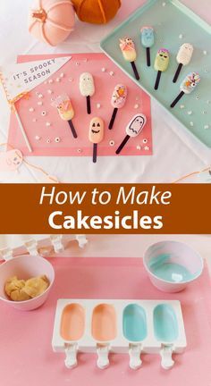 How to Make Cakesicles - A Beautiful Mess Popsicle Cake Design, Cake Popsicle Recipes, Cheesecake Cakesicles Recipe, Cakecicles Tutorial, How To Make Cake Popsicles, How To Make Cakesicles Tutorial, Cakecicles Halloween, Cake Popsicles Recipe, Cakecicles Recipes