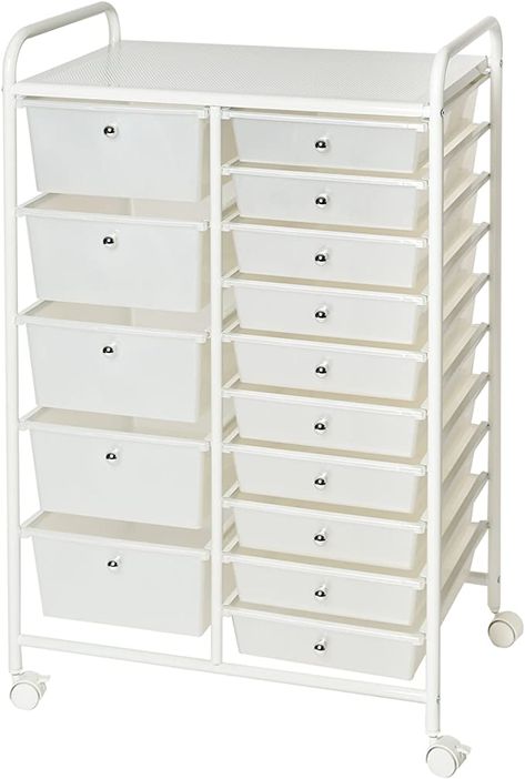 Cosmetics Organization, Rangement Makeup, Organization Cart, Storage Bins Organization, Room Organisation, Desain Pantry, Cute Furniture, Utility Storage, Study Room Decor