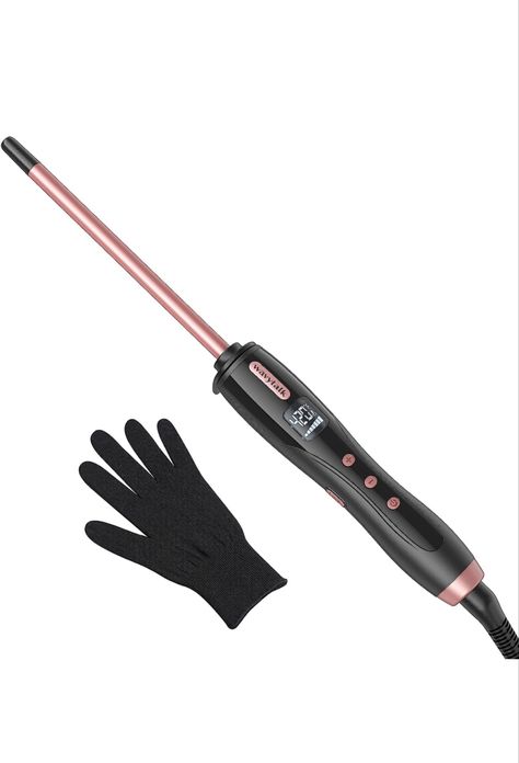 Wavy curls, beach waves, curling irons, small curling irons, hairstyles, hot tools, hair must haves, beauty must haves, fav beauty products Tiny Hair Curler, Small Curling Wand, Small Curling Iron, Mini Curling Iron, Dr Makeup, Wand Curler, Wand Curling Iron, Amazon Favs, Bday List