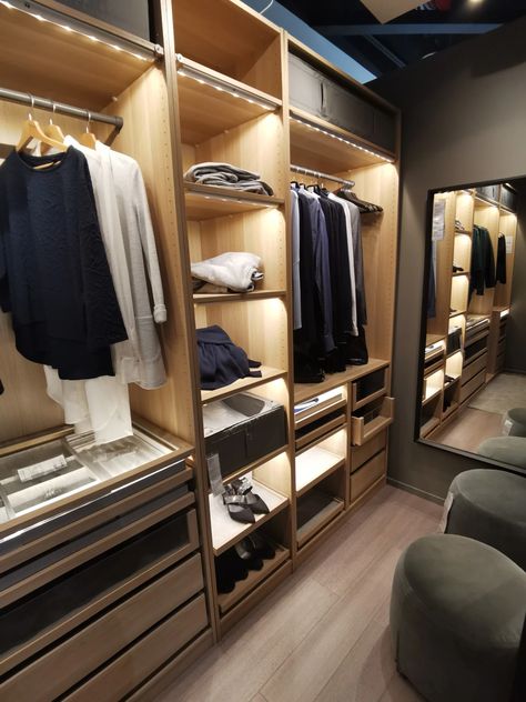 Walk In Ikea Pax Closet, Dressing Room Design Ikea, Ikea Pax Ideas Closets, Pax Wardrobe Walk In Closet, Walkin Wardrobe Design Bedroom, Pax Walkin Closet, Pax Interior Ideas, Ikea Pax Organization, Ikea Pax Walk In Closet