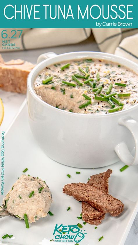 Tuna Mousse Recipe, Tuna Mousse, Bread For Dinner, Trim Healthy Mama (thm) Recipes, White Recipes, Egg White Protein Powder, Keto Chow, Egg White Recipes, Tuna And Egg