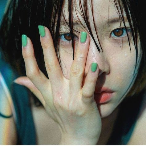 Nail Polish, A Woman, Green