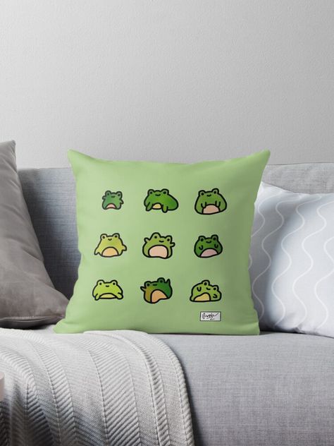 "Frogs Doodle" Pillow for Sale by tdoodles Frog Room Decor, Frog Room Ideas, Frogs Doodle, Pillow Doodle, Frog Bedroom, London Room, Frog Pillow, Dream Bedroom Inspiration, Room London