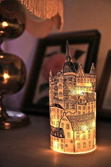 Paper Lanterns Inspired by Stockholm · Candle Making | CraftGossip.com Paper Lanterns Diy, Paper Blog, Diy Projektit, Christmas Projects Diy, Paper Lantern, 15 Diy, Cool Ideas, Crafty Craft, Mod Podge