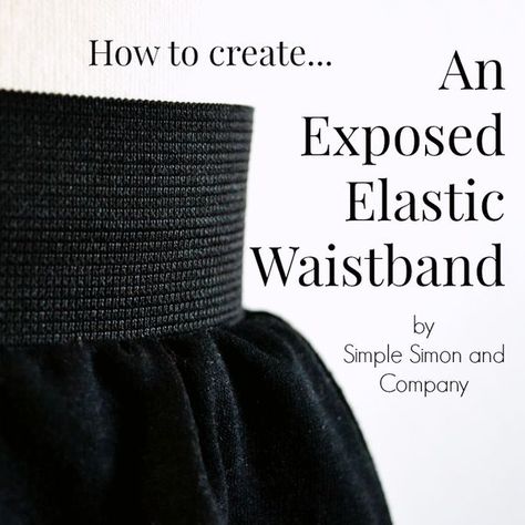 Exposed Elastic Waistband Tutorial. Easy addition to skirts or pants . Elastic Waistband Tutorial, Elastic Waistband Skirt, Elastic Skirt, How To Make Skirt, Sewing Elastic, Skirt Tutorial, Maxi Rok, Bubble Skirt, Sewing Skirts