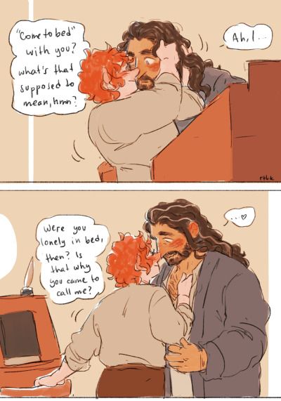 The Hobbit Bilbo X Thorin, Hobbit Dwarves, Hobbit Funny, Hobbit Bilbo, Tolkien Hobbit, Tolkien Quotes, Hobbit Art, Lotr Art, Gay Comics