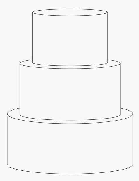 Here's a template... let's create our own.  I think 3 tiers is good, no?  @Angela Vazquez Croquis, Wedding Cake Drawing, Stacking Cakes, Cake Chart, 5 Tier Wedding Cakes, Cake Sketch, Cake Portions, 3 Layer Cakes, Cake Clipart