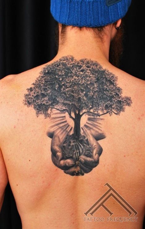 Cover up tattoo. Completely healed. Done by @martinssilins1 #tree #tattoo #nature #blackandgrey #sun #hands #waterfall #tattoofrequency #riga #latvia #art #getinked #coveruptattoo #coverup Tree Tattoo Men, Tattoo Tree, Family Tree Tattoo, Armband Tattoo Design, Tree Tattoo Designs, Up Tattoo, Tree Of Life Tattoo, E Tattoo, Tattoo Feminina